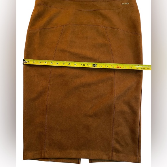 Marc New York Faux Suede Tan Pencil Skirt Women’s Size Medium - Picture 6 of 10